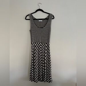 Calvin Klein Strip and Chevron Dress
